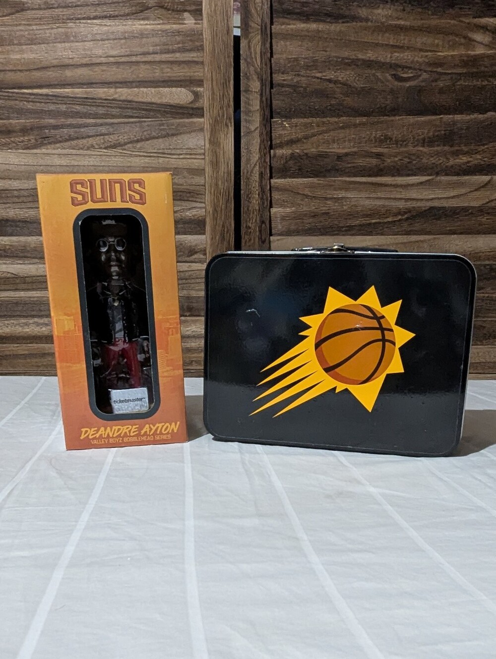 Phoenix Suns Collector’s Bundle: Deandre Ayton Bobblehead & Metal Lunch Box